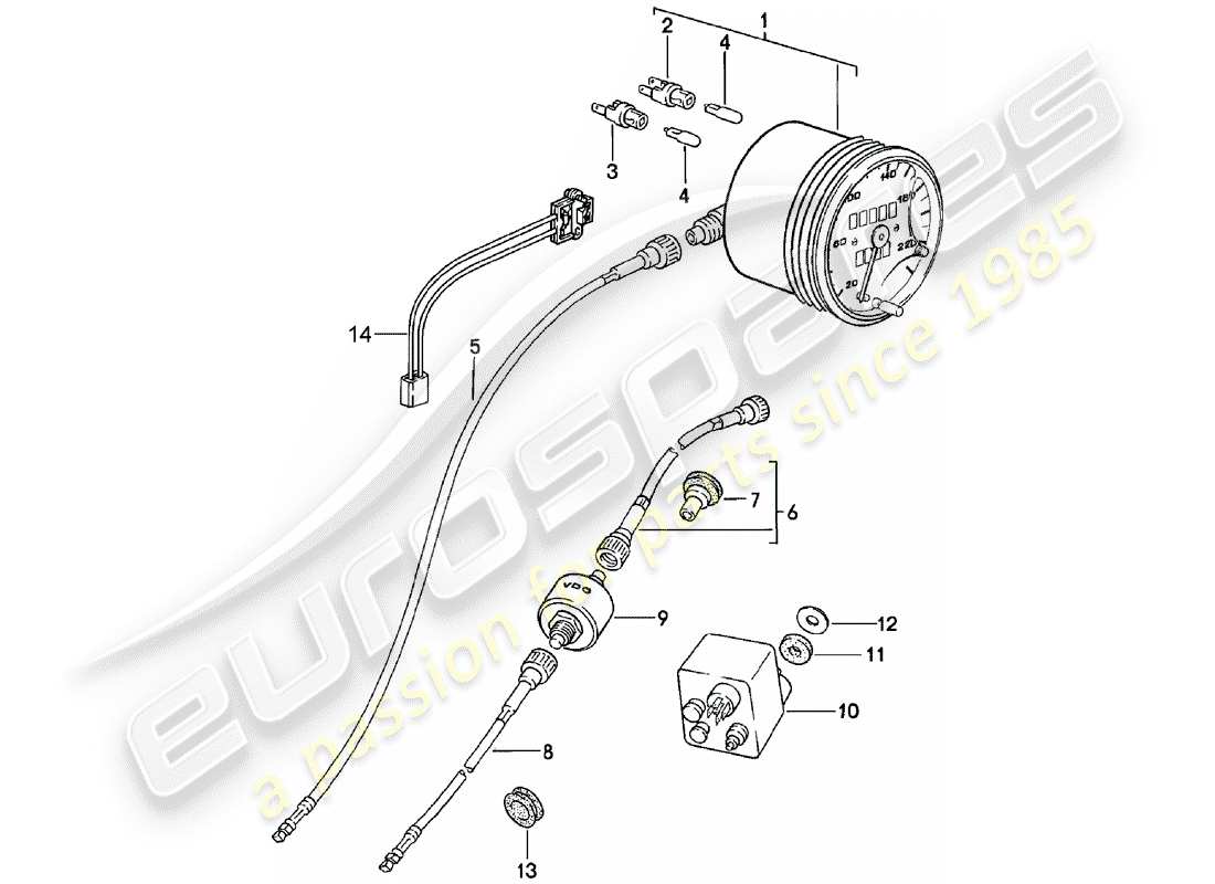 a part diagram from the porsche 924 parts catalogue