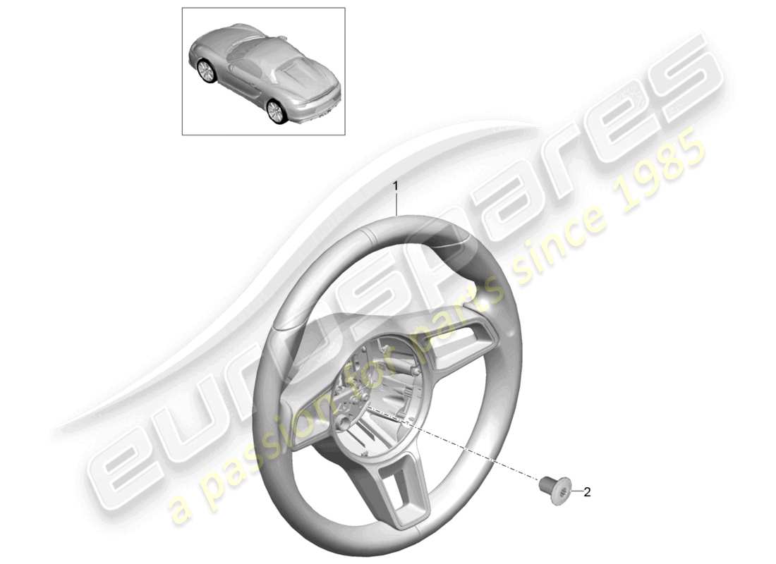 a part diagram from the porsche 2016 (981 boxster spyder) parts catalogue