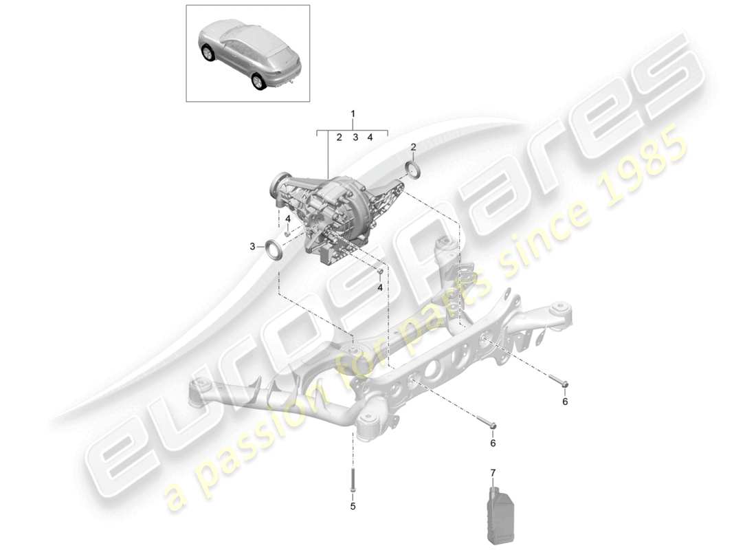 a part diagram from the porsche 2018 (macan) parts catalogue
