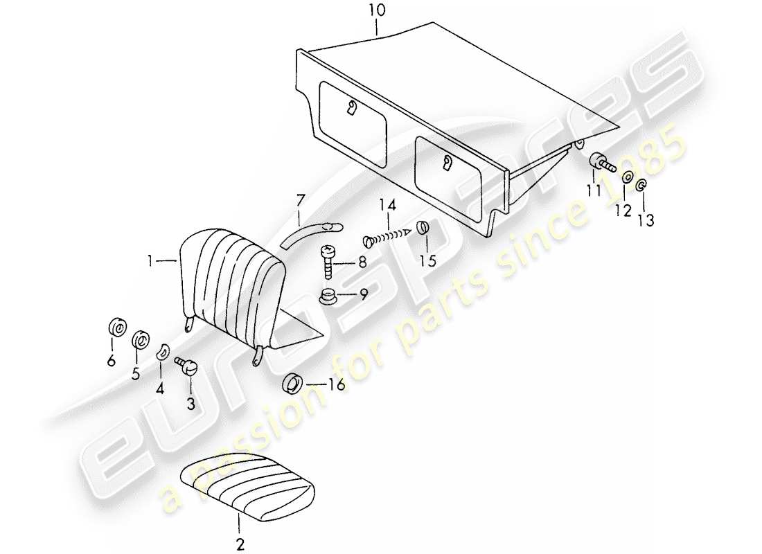 a part diagram from the porsche 1972 (911) parts catalogue