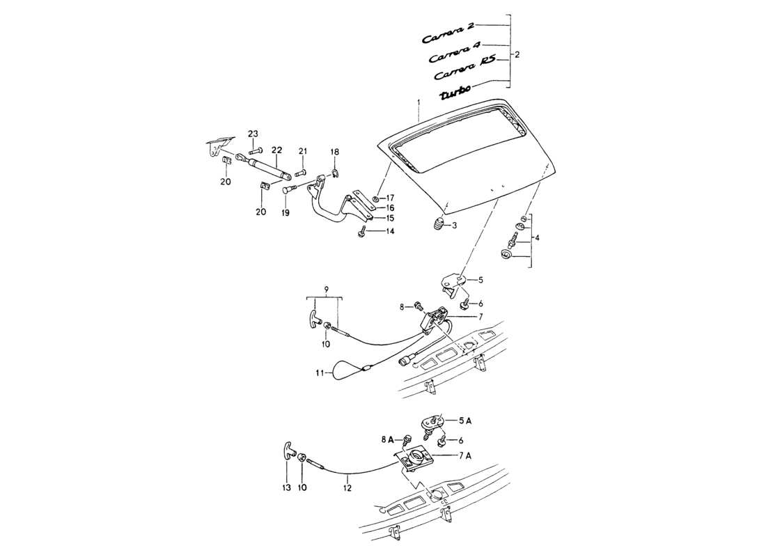 a part diagram from the porsche 964 parts catalogue
