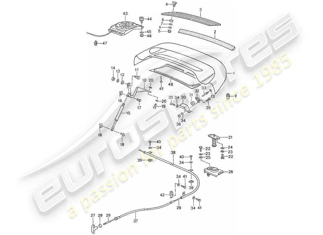 a part diagram from the porsche 959 parts catalogue