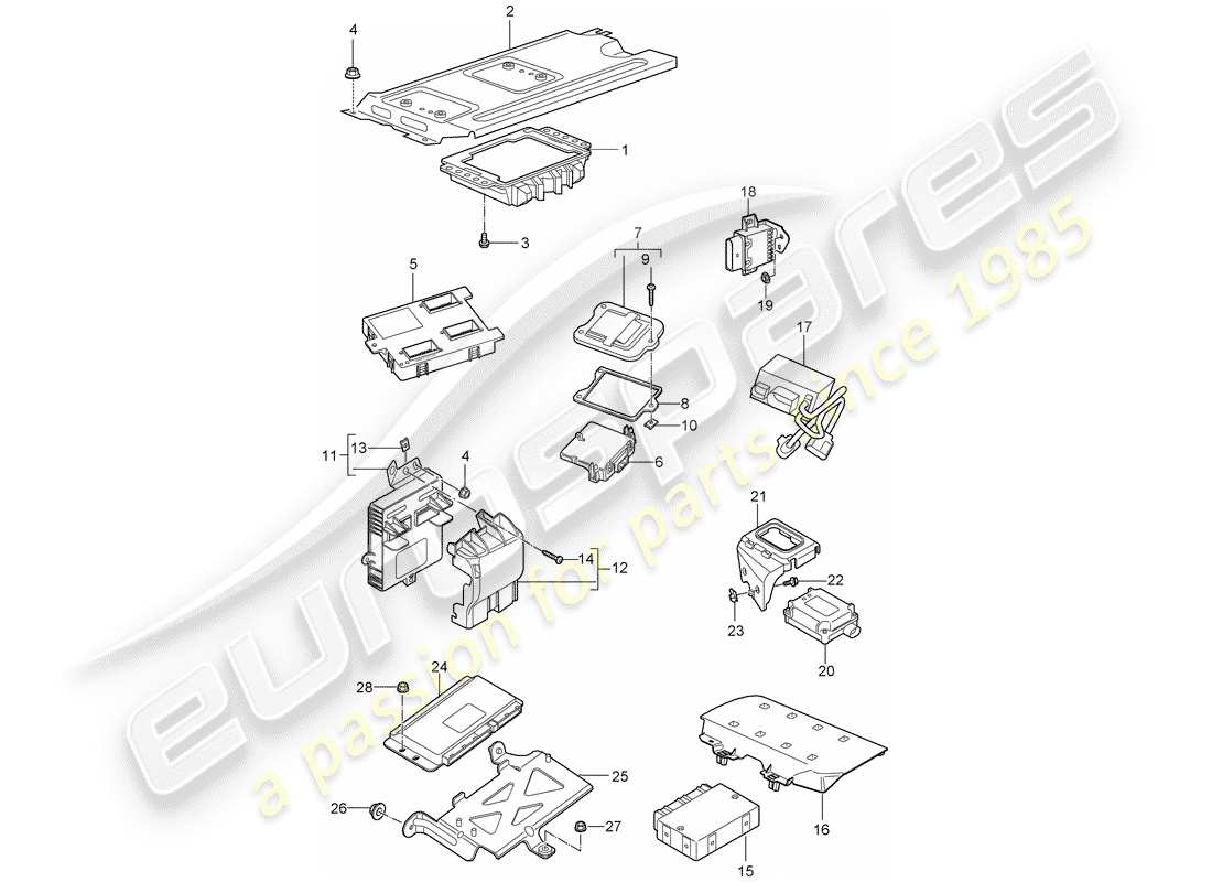 VIEW PARTS DIAGRAMS FROM THE PORSCHE 997 PARTS CATALOGUE a part diagram from the porsche 997 parts catalogue