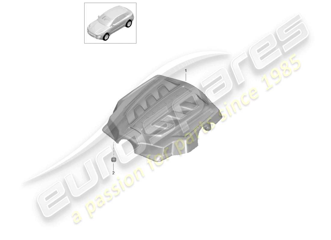 a part diagram from the porsche 2016 (macan) parts catalogue