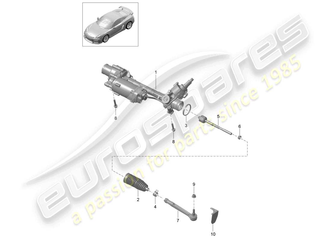a part diagram from the porsche 2016 (981 cayman gt4) parts catalogue