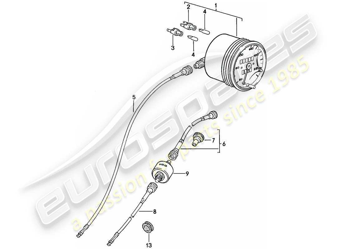 a part diagram from the porsche 924 parts catalogue