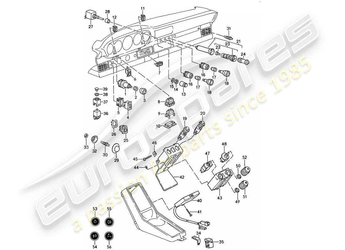 a part diagram from the porsche 911 parts catalogue