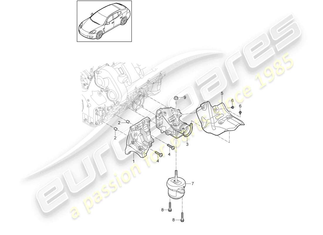 VIEW PARTS DIAGRAMS FROM THE PORSCHE PANAMERA PARTS CATALOGUE a part diagram from the porsche panamera parts catalogue