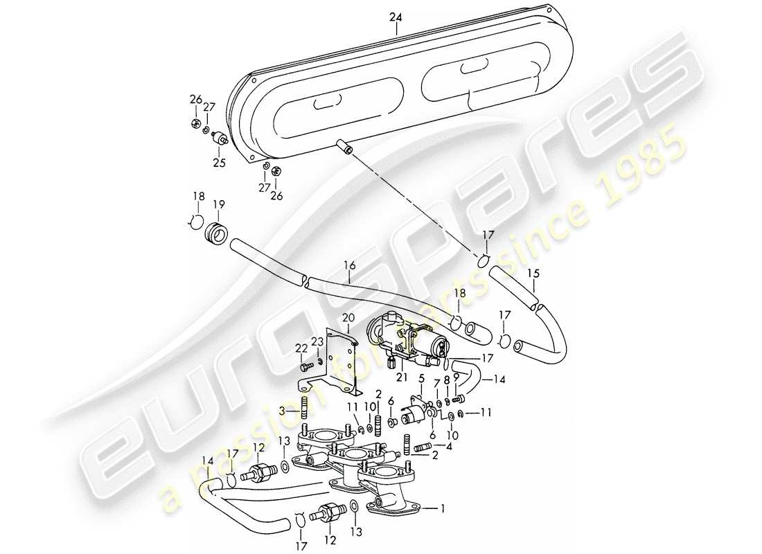 VIEW PARTS DIAGRAMS FROM THE PORSCHE 911 PARTS CATALOGUE a part diagram from the porsche 911 parts catalogue