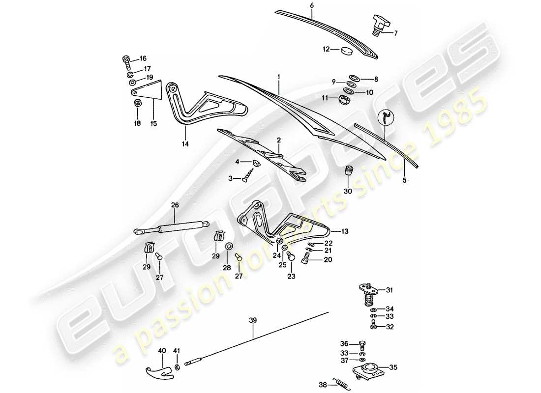 a part diagram from the porsche 911 parts catalogue