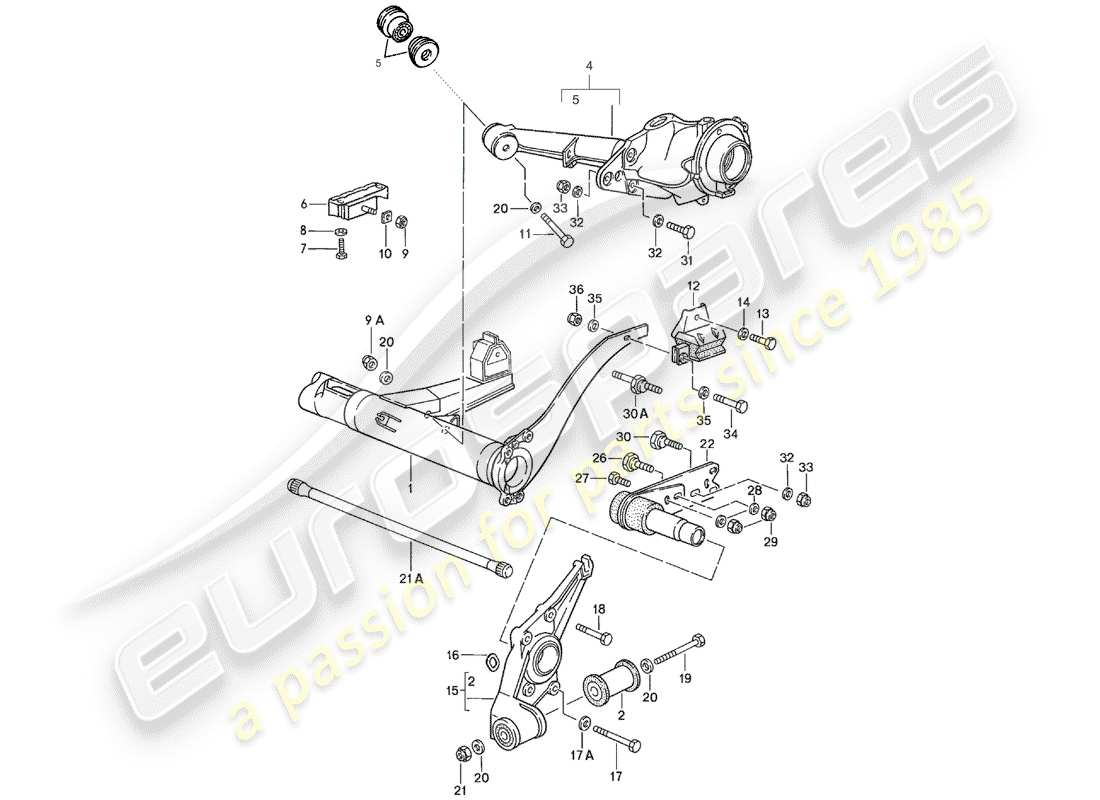 a part diagram from the porsche 1987 (924s) parts catalogue