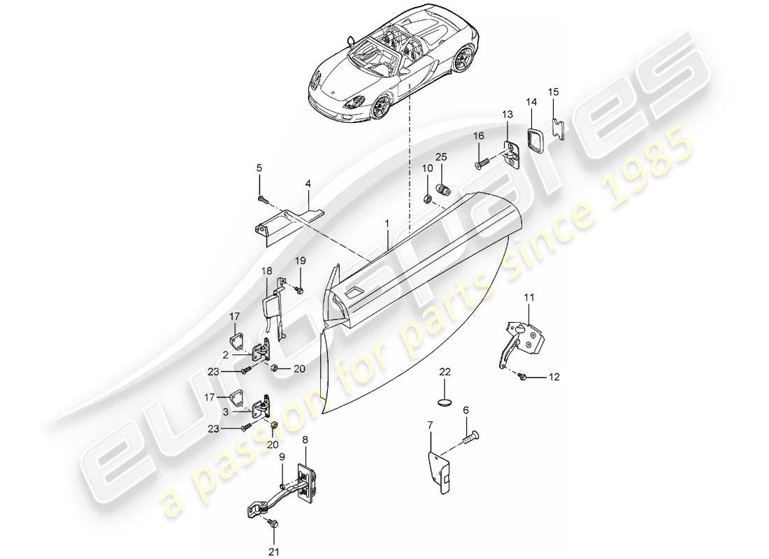 a part diagram from the porsche 2004 (carrera gt) parts catalogue