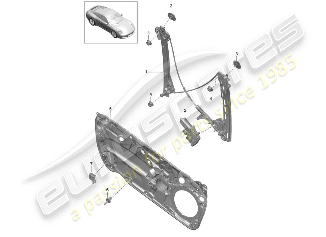 a part diagram from the porsche 2017 (991-2) parts catalogue