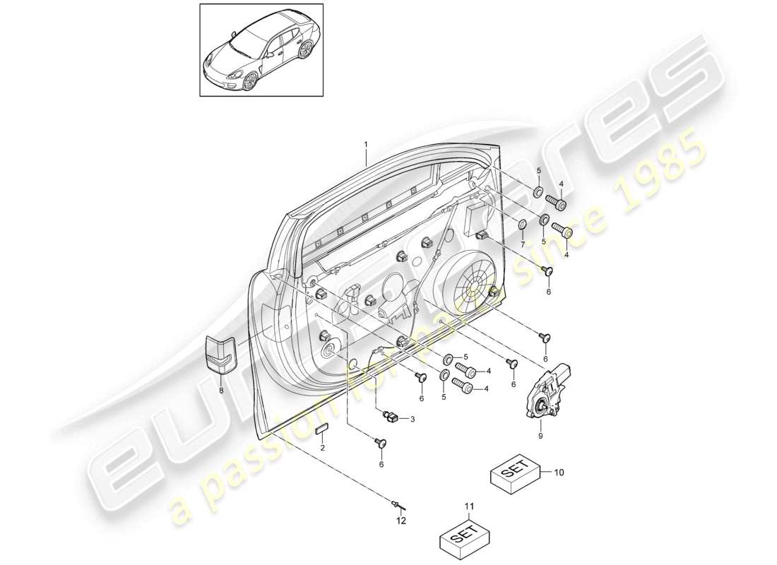 a part diagram from the porsche 2012 (panamera 970) parts catalogue