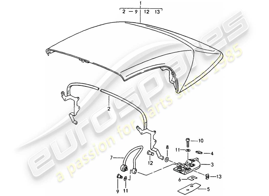 a part diagram from the porsche 1989 (964) parts catalogue