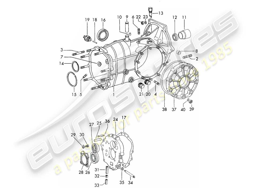 a part diagram from the porsche 911 parts catalogue