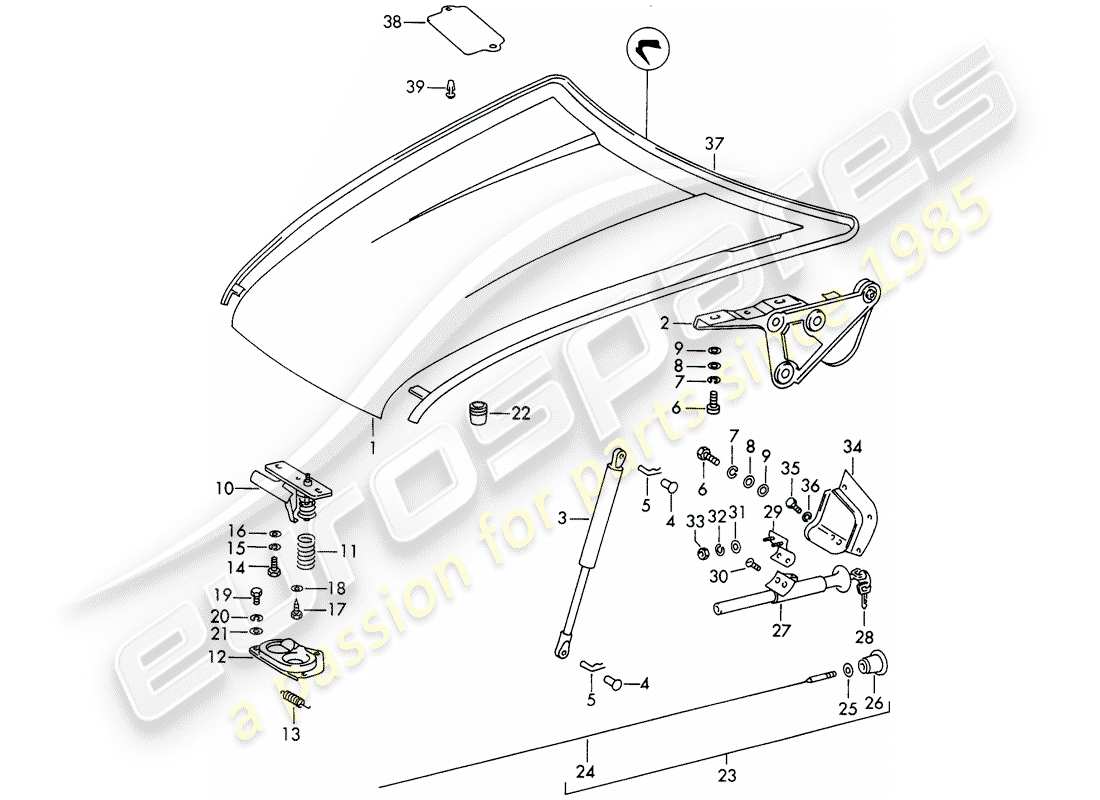 a part diagram from the porsche 1967 (911/912) parts catalogue