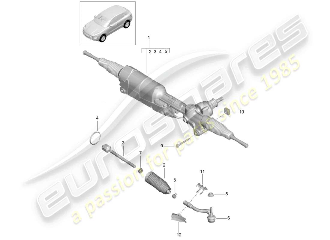 a part diagram from the porsche 2014 (macan) parts catalogue