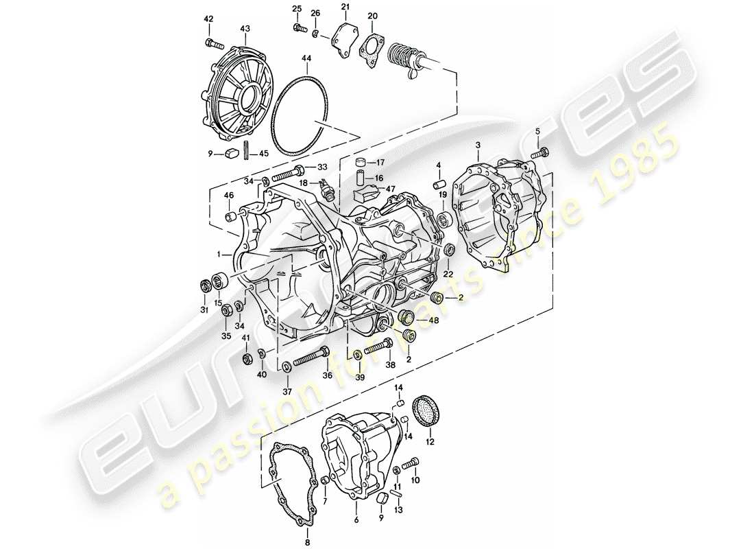 a part diagram from the porsche 1982 (944) parts catalogue