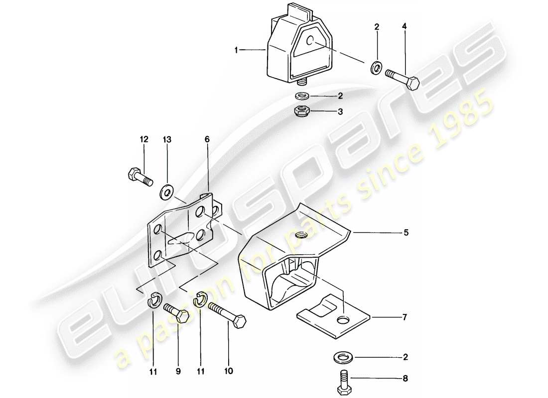 a part diagram from the porsche 924 parts catalogue