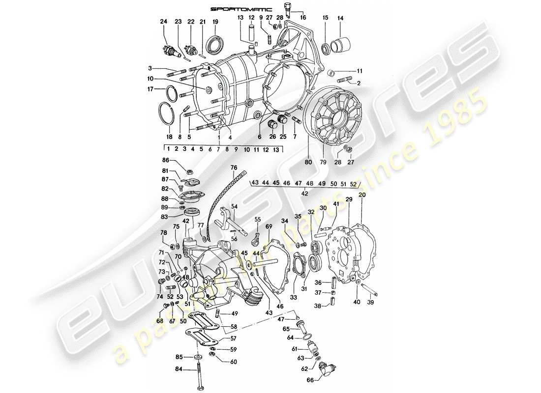 a part diagram from the porsche 1976 (914) parts catalogue
