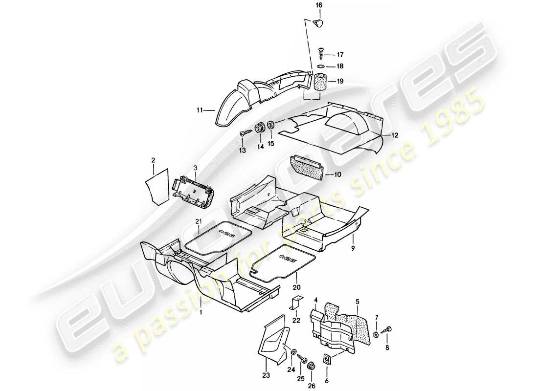 a part diagram from the porsche 1982 (924) parts catalogue
