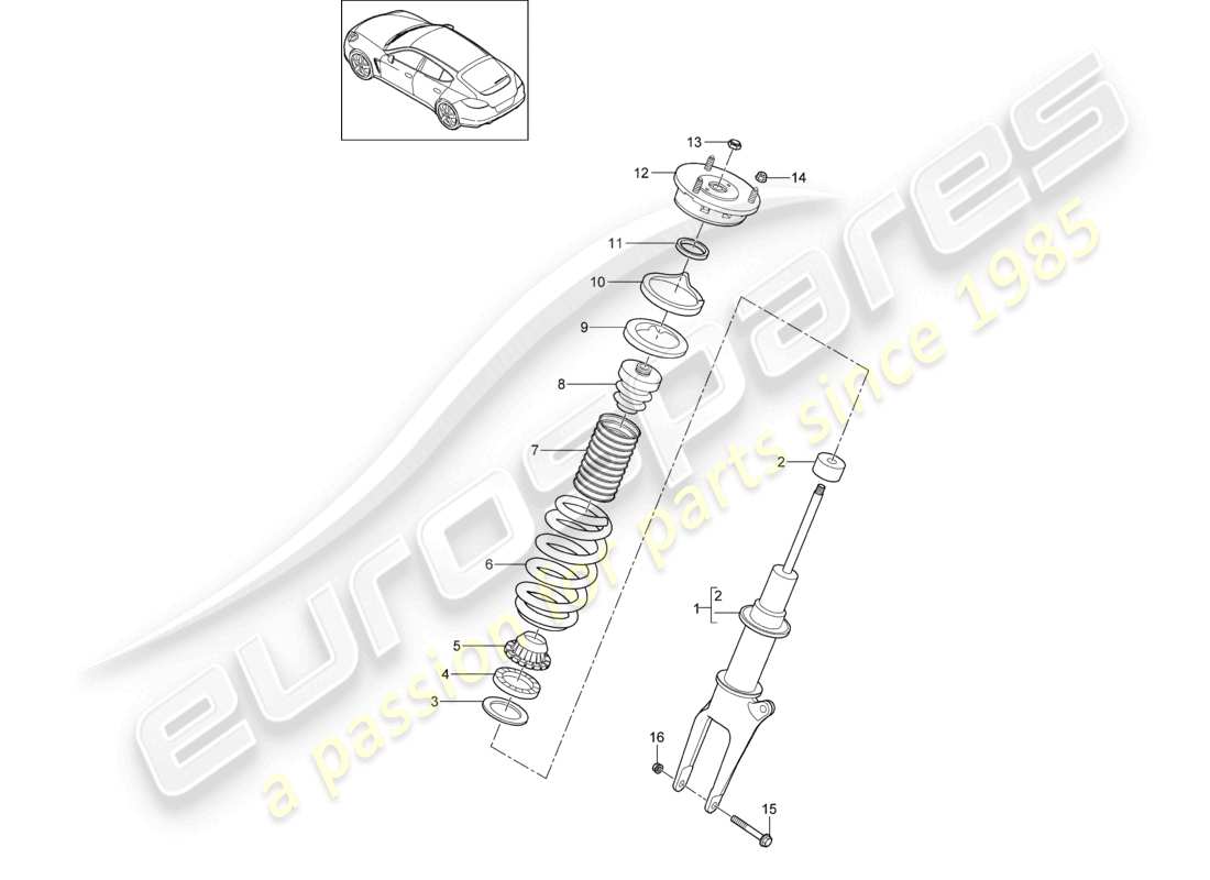 a part diagram from the porsche panamera parts catalogue
