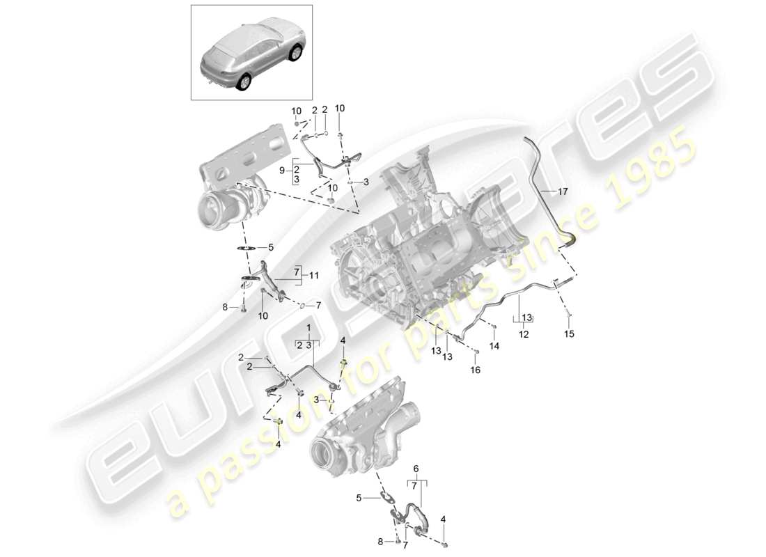 a part diagram from the porsche macan parts catalogue