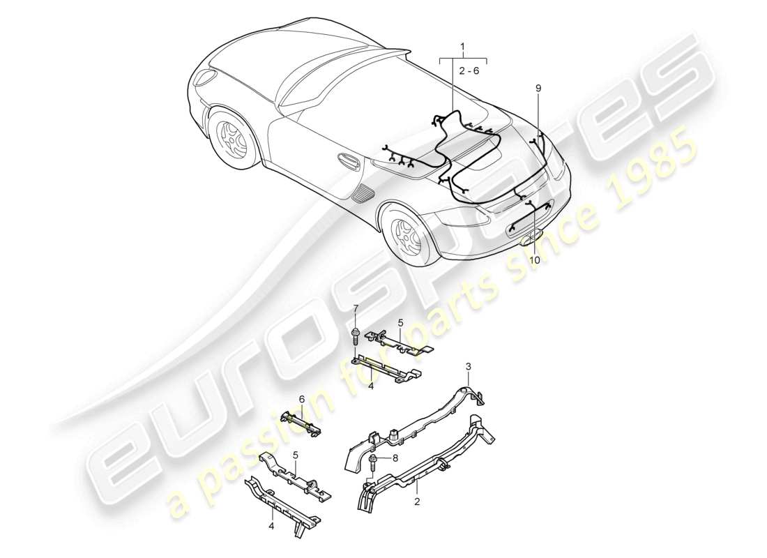 a part diagram from the porsche 2011 (987 boxster) parts catalogue