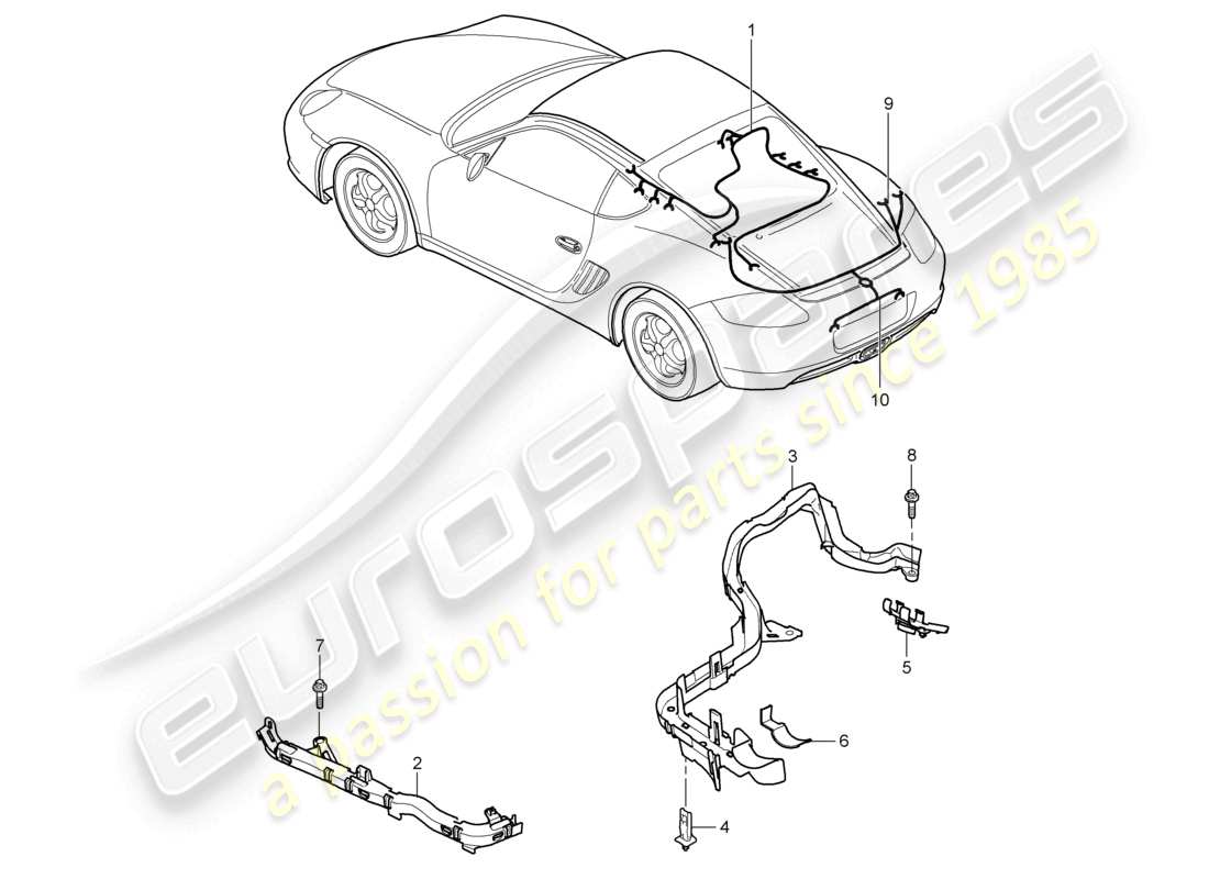 a part diagram from the porsche 2007 (987 cayman) parts catalogue