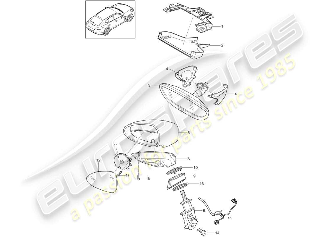 a part diagram from the porsche 2013 (panamera 970) parts catalogue