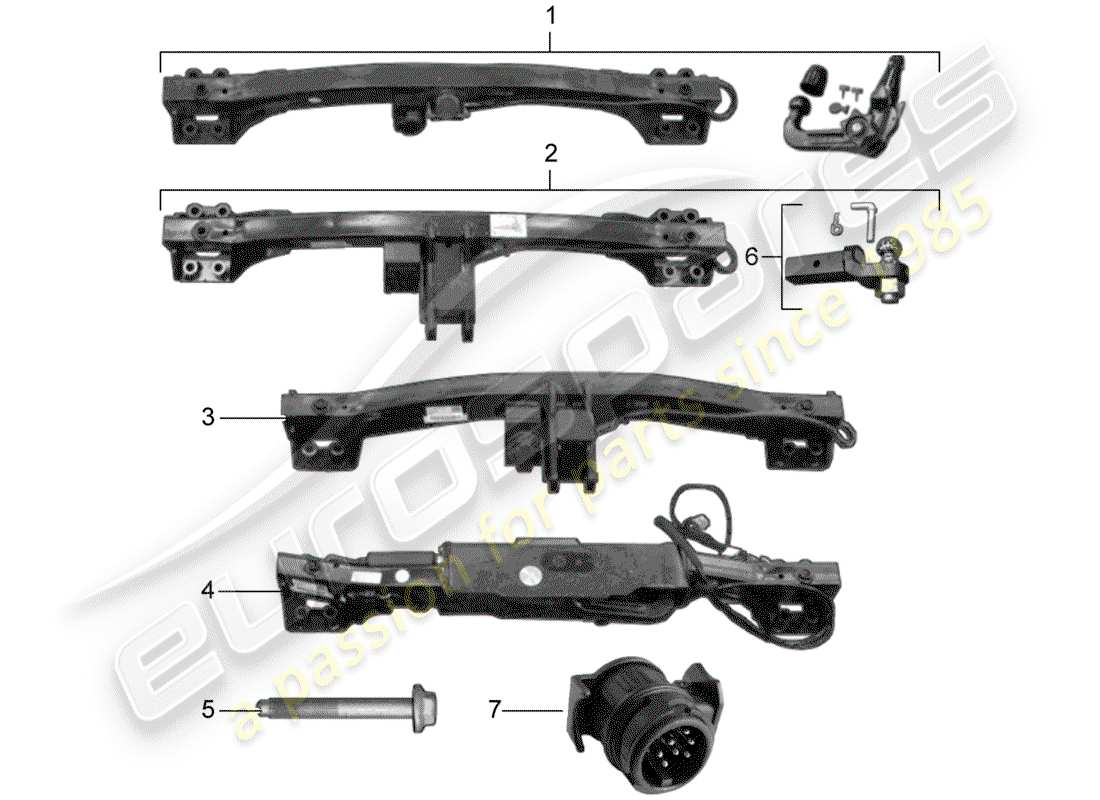 a part diagram from the porsche 2015 (tequipment cayenne) parts catalogue