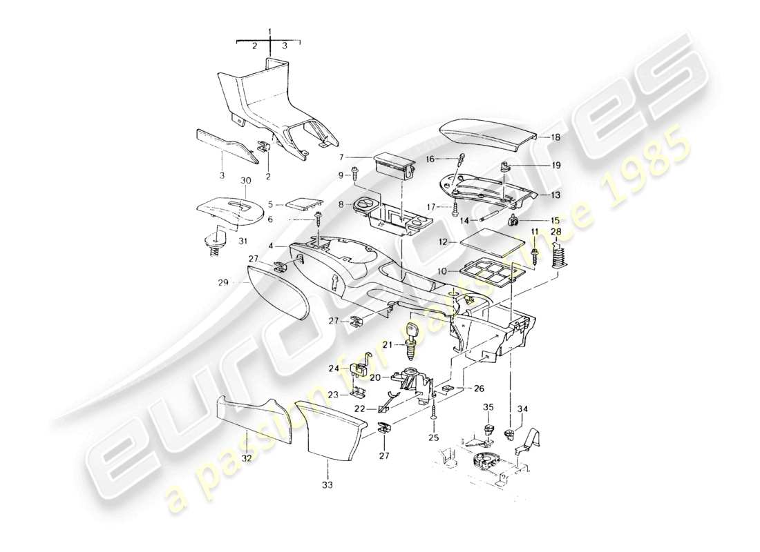 a part diagram from the porsche 1997 (986 boxster) parts catalogue