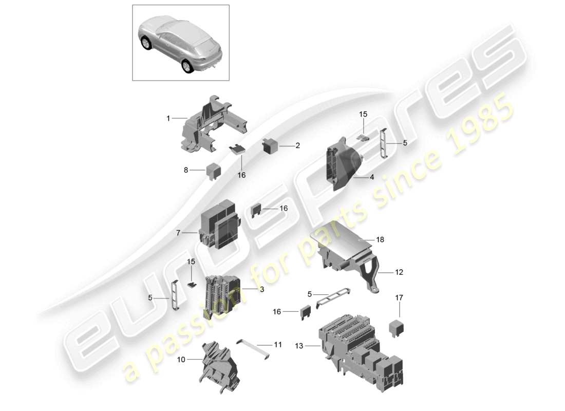 a part diagram from the porsche macan parts catalogue