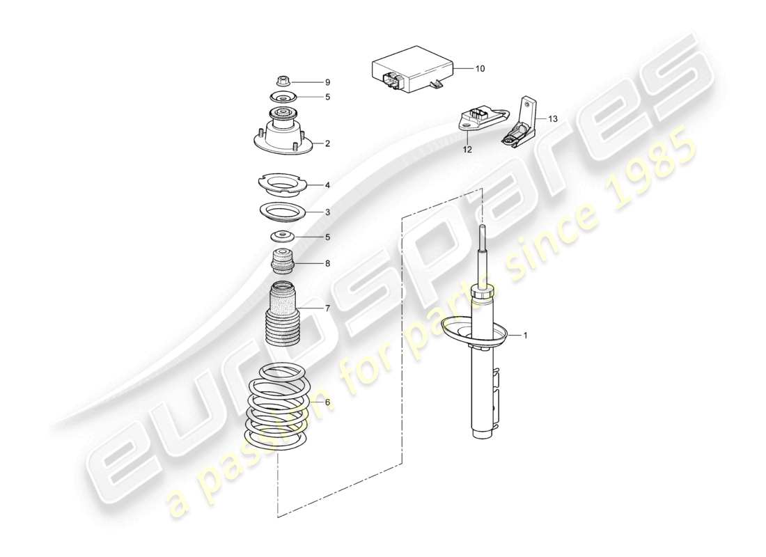 a part diagram from the porsche cayman parts catalogue