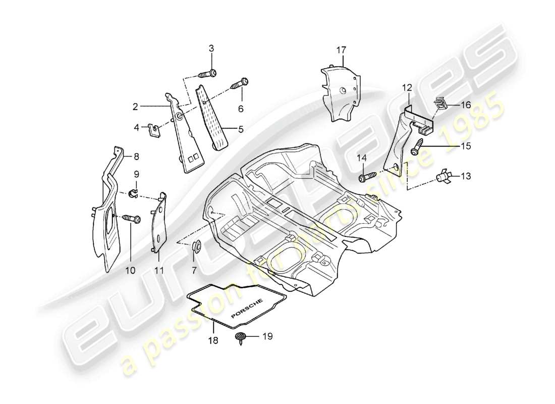 a part diagram from the porsche 1998 (986 boxster) parts catalogue
