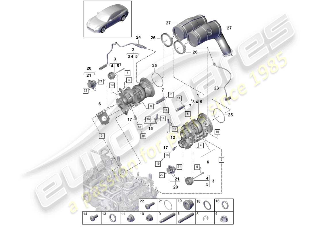 a part diagram from the porsche 2019 (panamera 971-1) parts catalogue