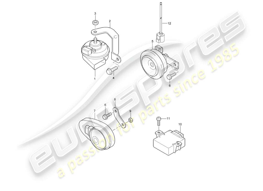 a part diagram from the porsche 2006 (cayenne e1 9pa) parts catalogue