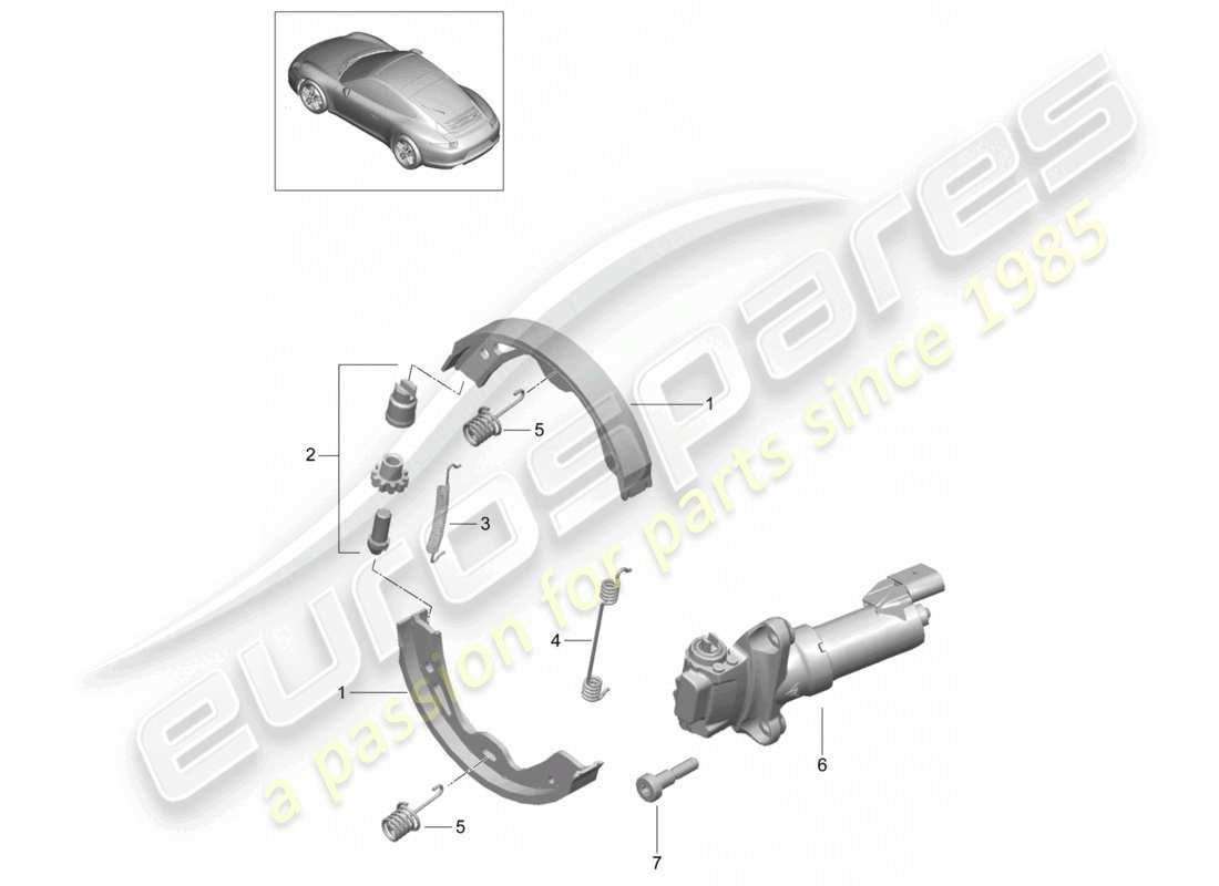 VIEW PARTS DIAGRAMS FROM THE PORSCHE 991 PARTS CATALOGUE a part diagram from the porsche 991 parts catalogue