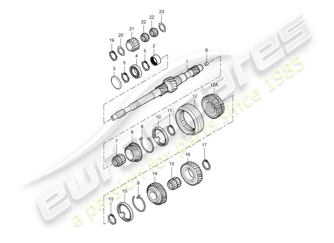 a part diagram from the porsche 2007 (987 cayman) parts catalogue