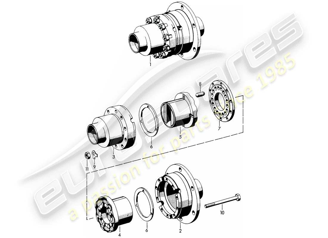 VIEW PARTS DIAGRAMS FROM THE PORSCHE 356 PARTS CATALOGUE a part diagram from the porsche 356 parts catalogue