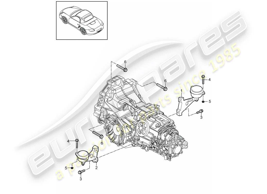 a part diagram from the porsche boxster parts catalogue