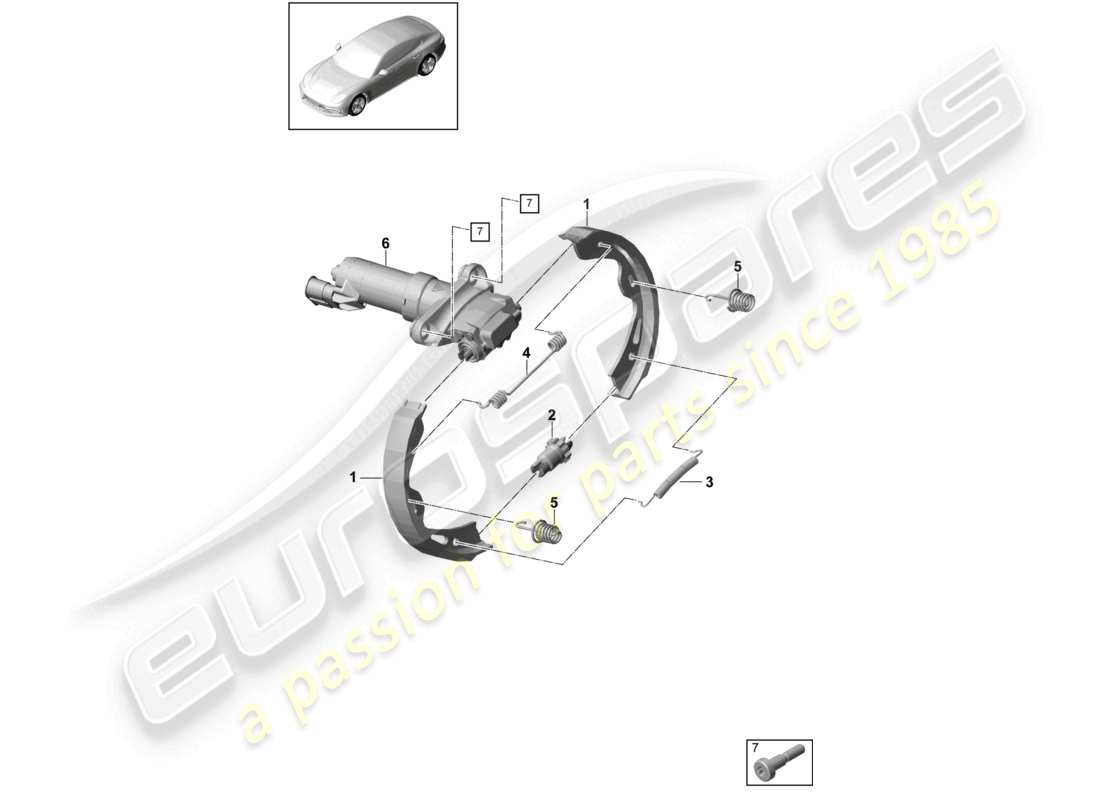 a part diagram from the porsche panamera parts catalogue