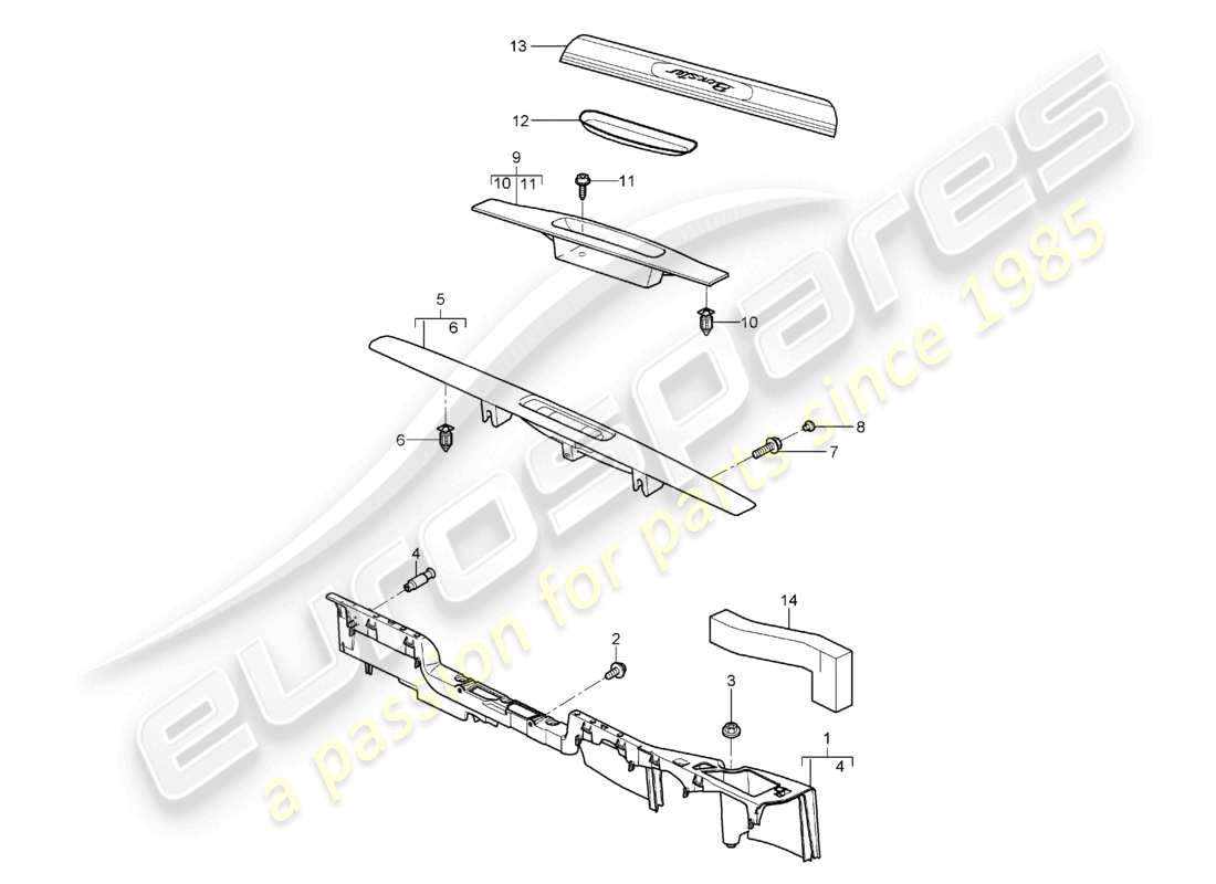 a part diagram from the porsche 2007 (987 boxster) parts catalogue