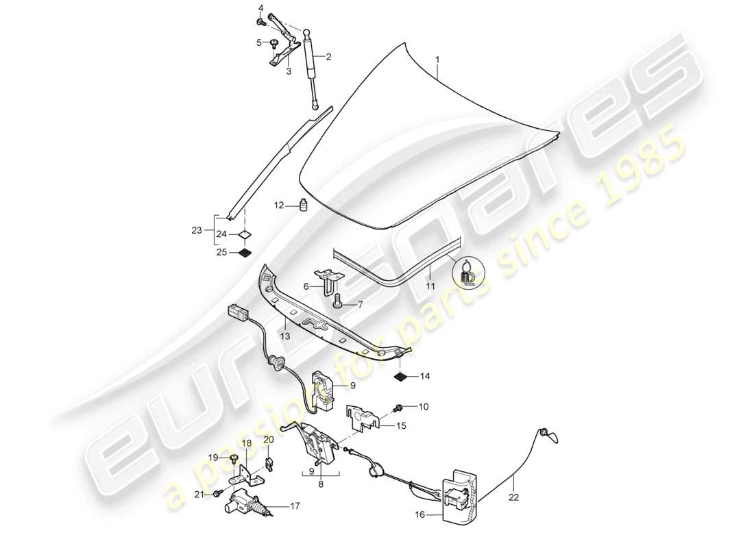 a part diagram from the porsche 2007 (987 cayman) parts catalogue