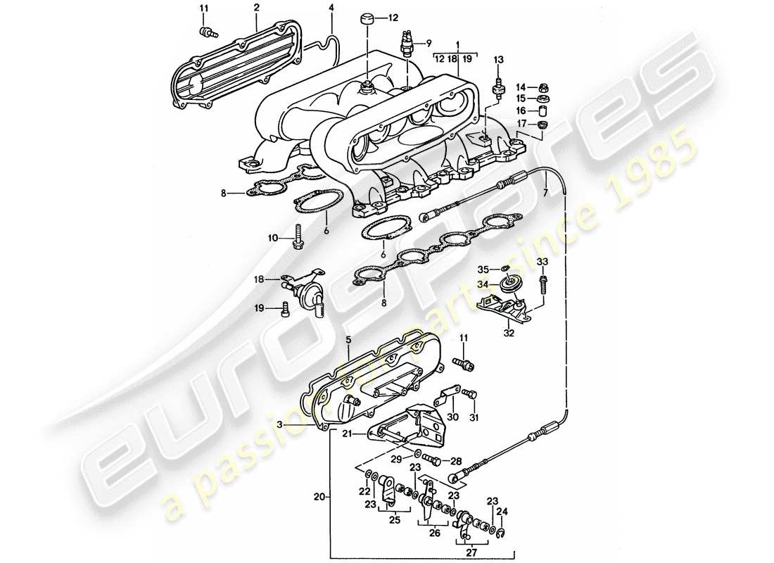 a part diagram from the porsche 1993 (928) parts catalogue