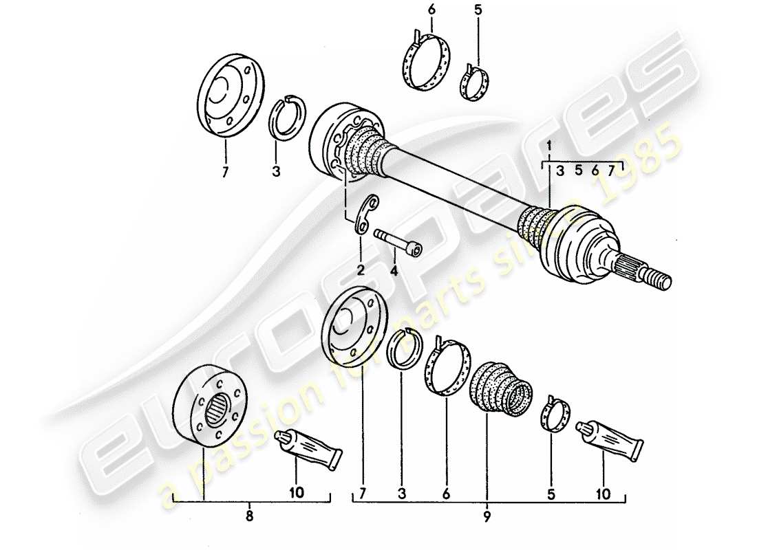 a part diagram from the porsche 1994 (928) parts catalogue