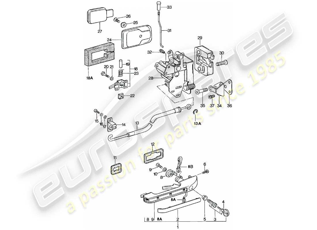 a part diagram from the porsche 1980 (924) parts catalogue