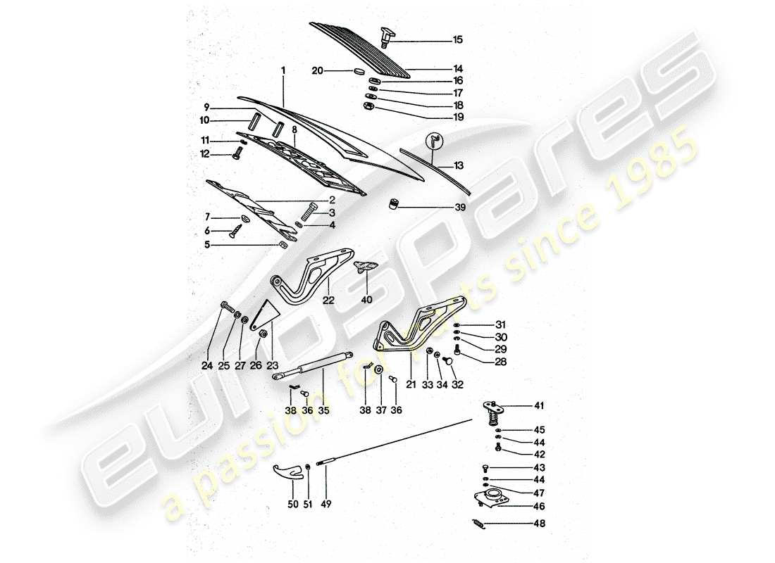 a part diagram from the porsche 1977 (911 turbo) parts catalogue
