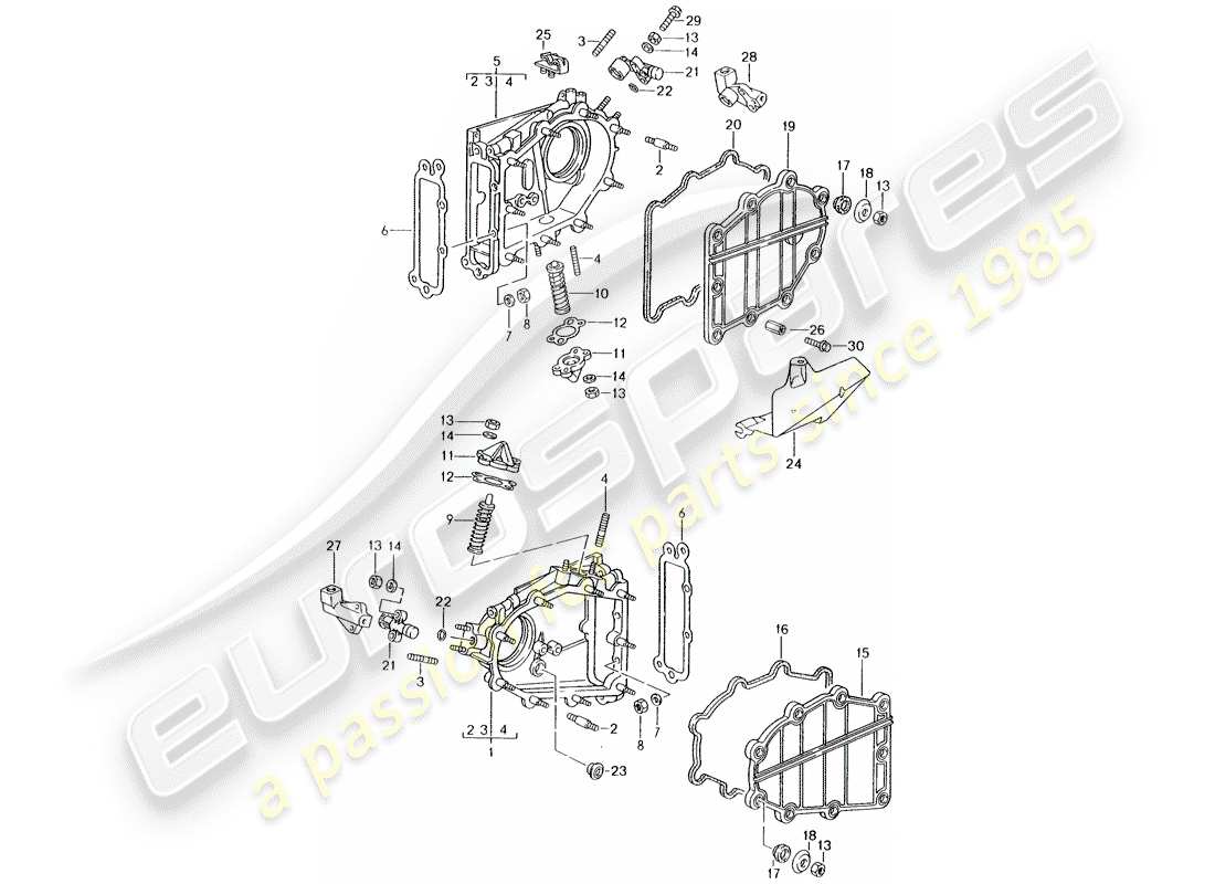 a part diagram from the porsche 993 parts catalogue
